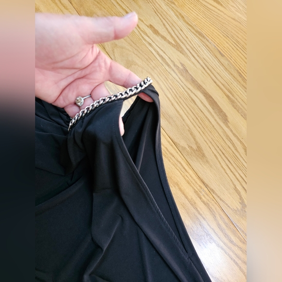 Michael Kohrs Black Open Shoulder Chain Neckline Womens Size XL - Picture 7 of 10